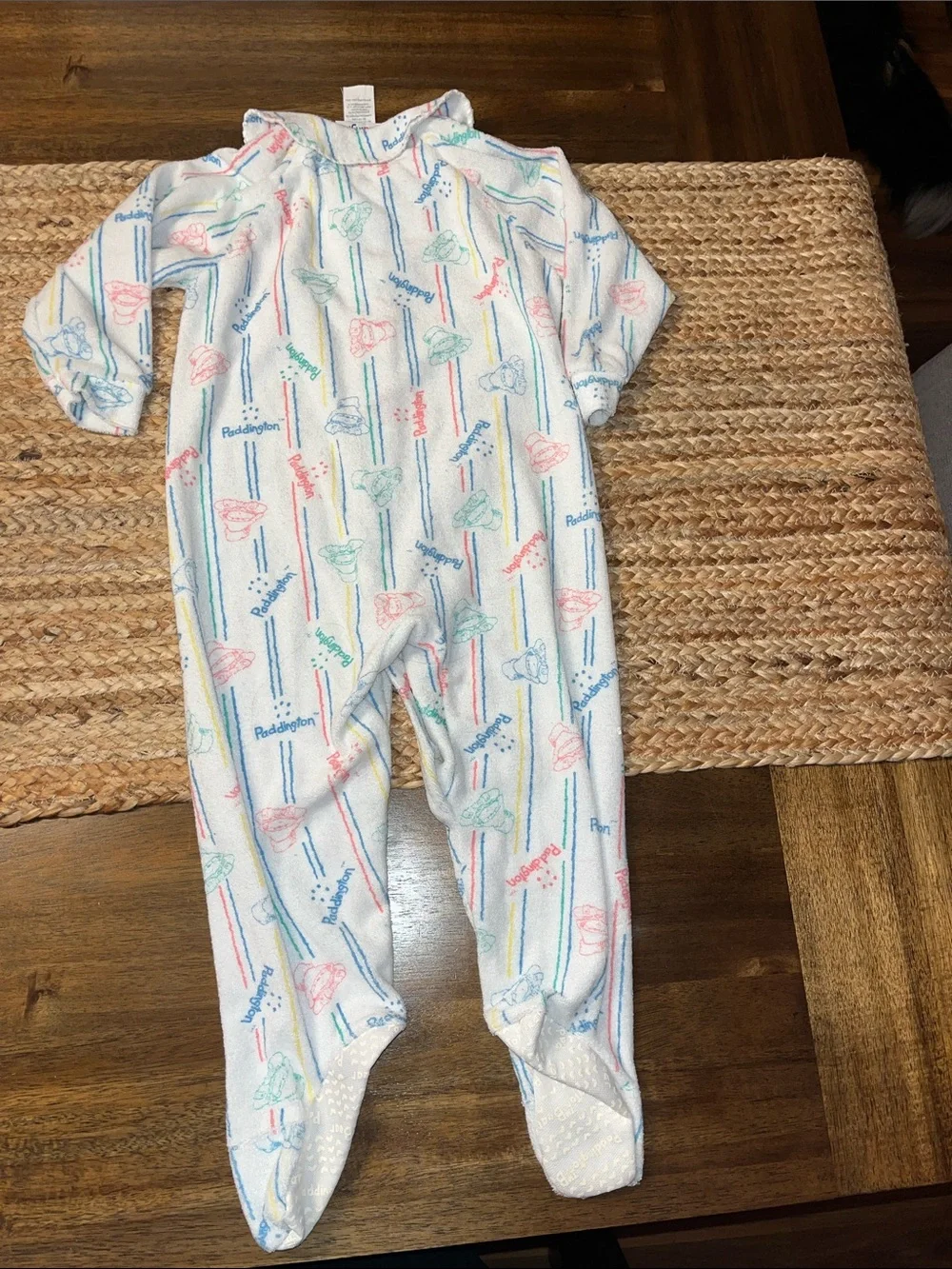 Vintage Paddington baby sleeper size 24m footed  snaps NICE